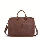 Distressed Leather Messenger Bag