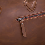 Distressed Leather Messenger Bag