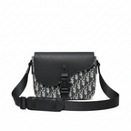 Patterned Canvas Saddle Bag