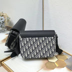 Patterned Canvas Saddle Bag